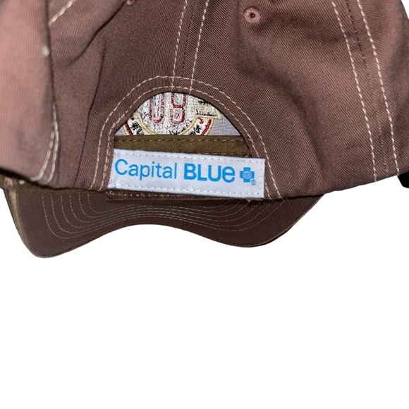 Hershey Bears Hockey Club Est. 1938 80 tan hat cap Capital blue adjustable - Picture 2 of 3